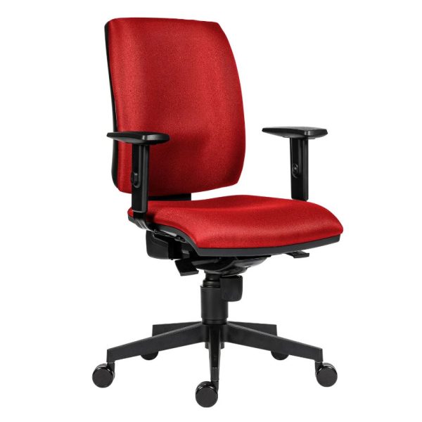 The chair's adjustable features ensure personalized comfort