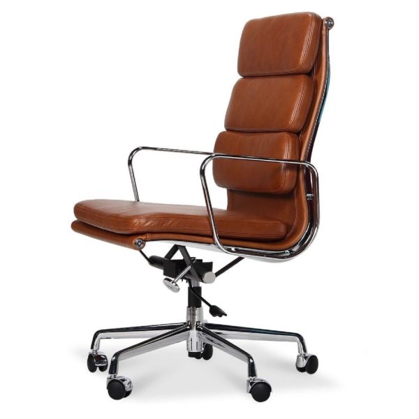 The chair's pneumatic height adjustment ensures a custom fit for any desk height