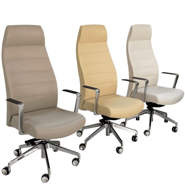 3 VIola manager chairs in different upholstery options