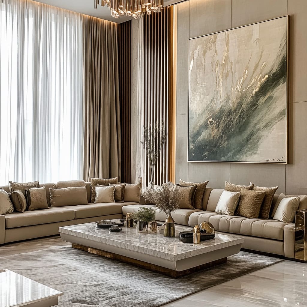 A luxury modern majlis design with large sofas (1)